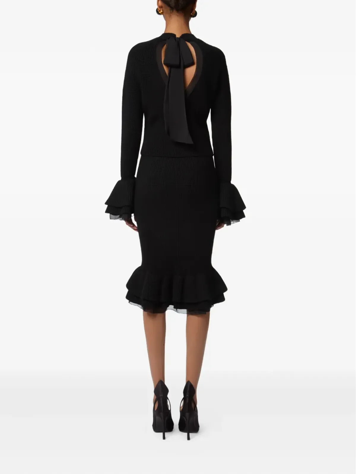Nina Ricci フリル付きニットスカート - 画像4