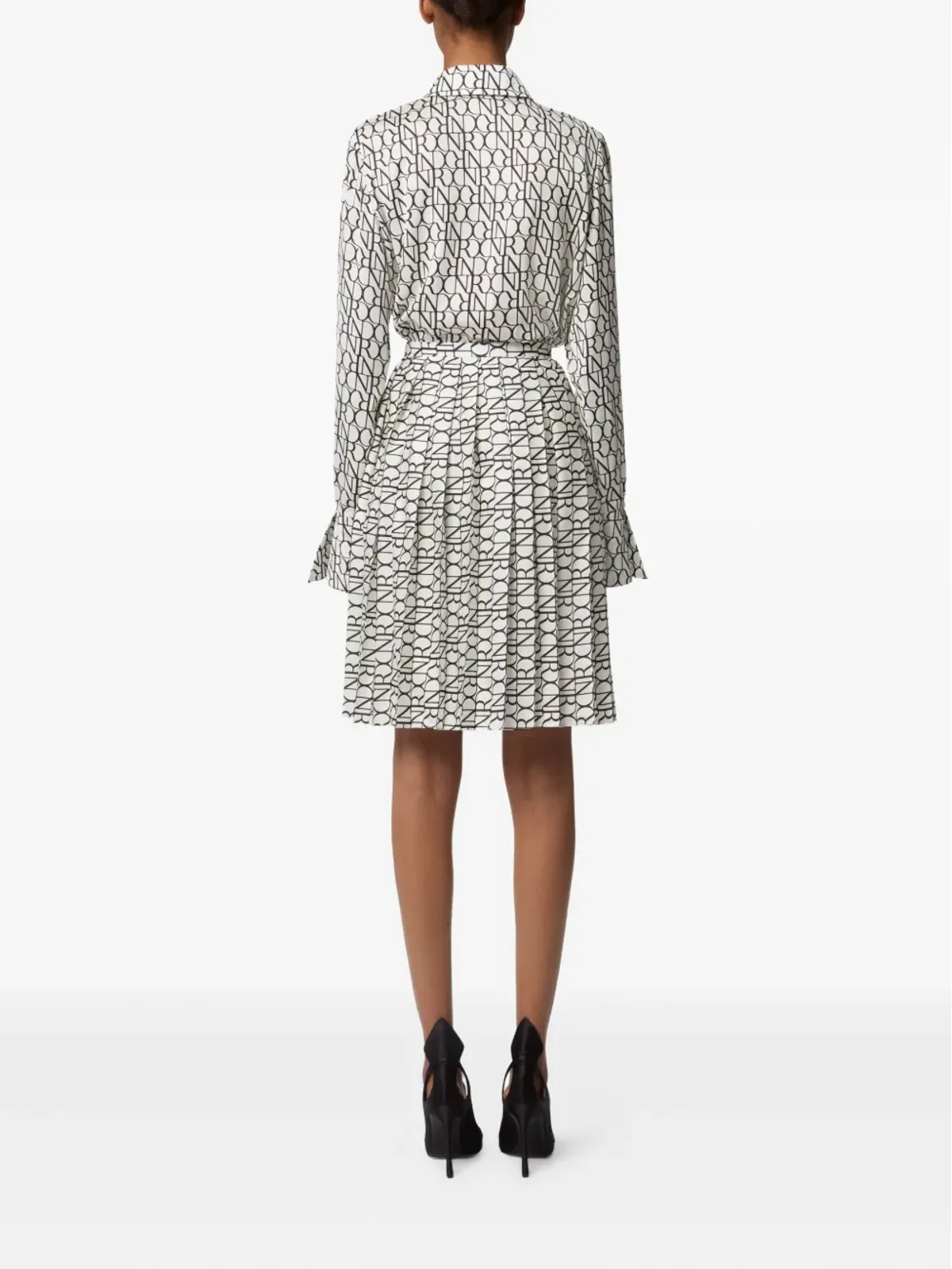 Nina Ricci プリーツモノグラムスカート - 画像4