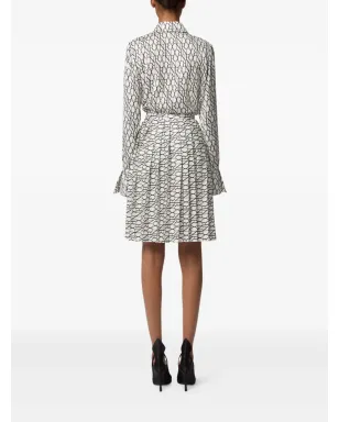 Nina Ricci プリーツモノグラムスカート - サムネイル4