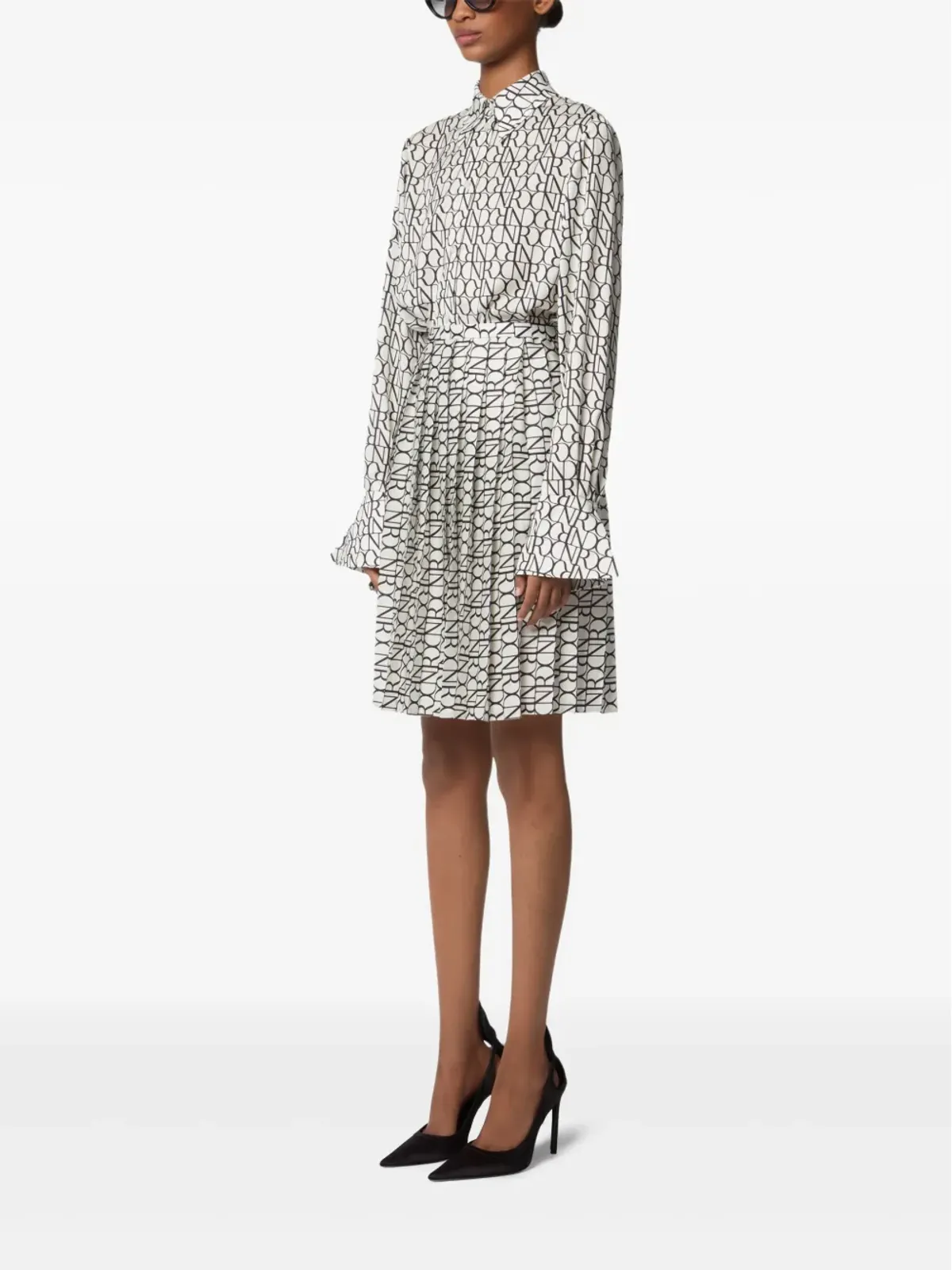 Nina Ricci ベルカフプリントシャツ - 画像3