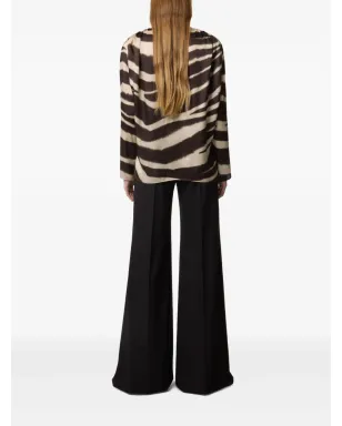 Nina Ricci zebra-print V-neck top - Neutrals - サムネイル4