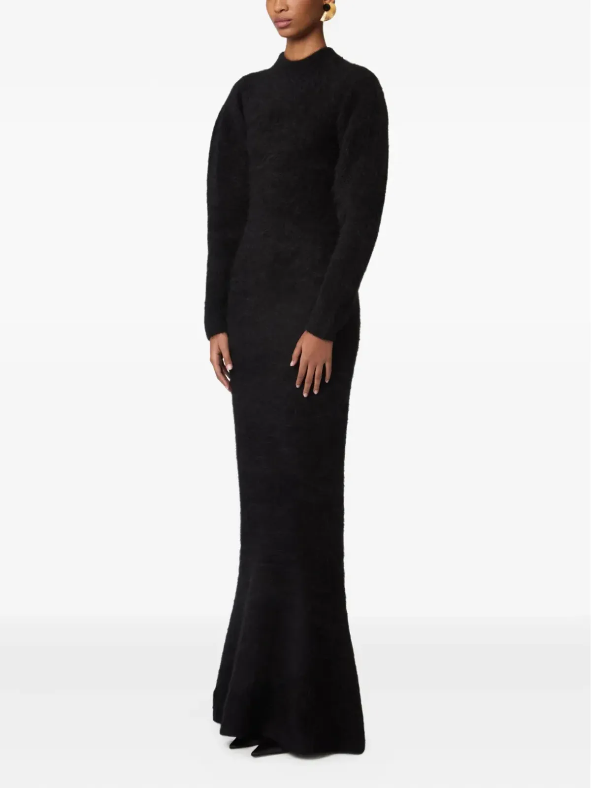 Nina Ricci ウール マキシドレス ブラック - 画像3