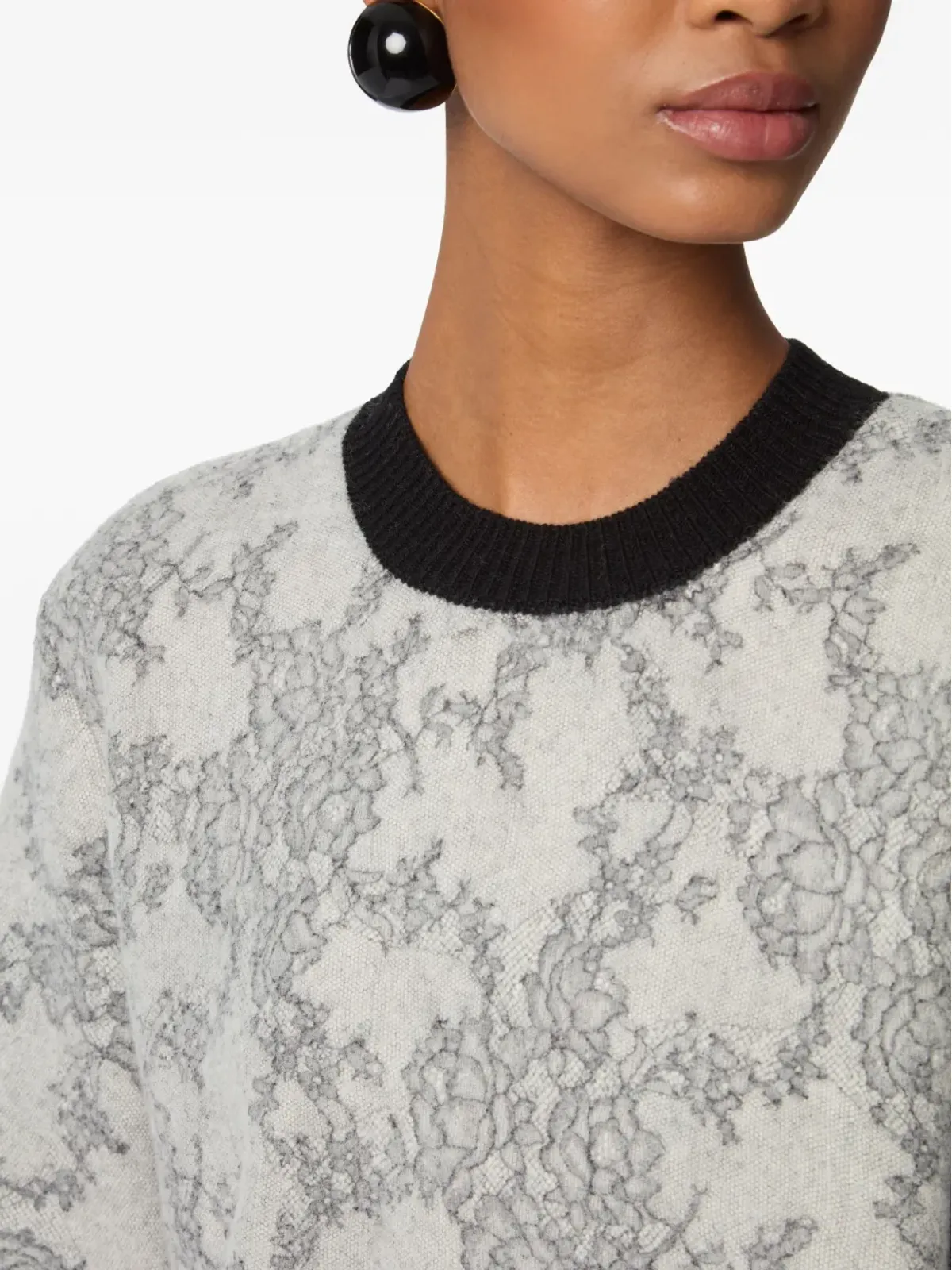 Nina Ricci レースジャカード編みジャンパー - 画像5