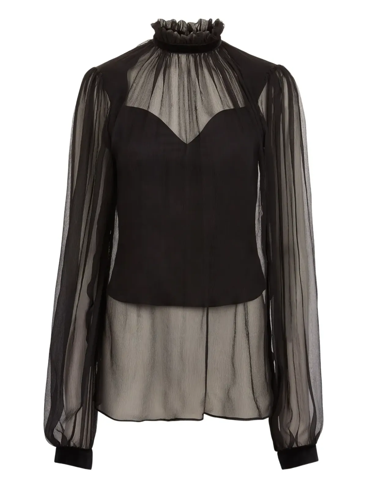 Nina Ricci ハイネックフリルトップス - 画像1