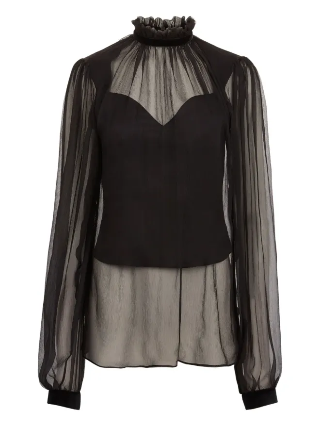 Nina Ricci Nina Ricci ハイネックフリルトップスの商品画像