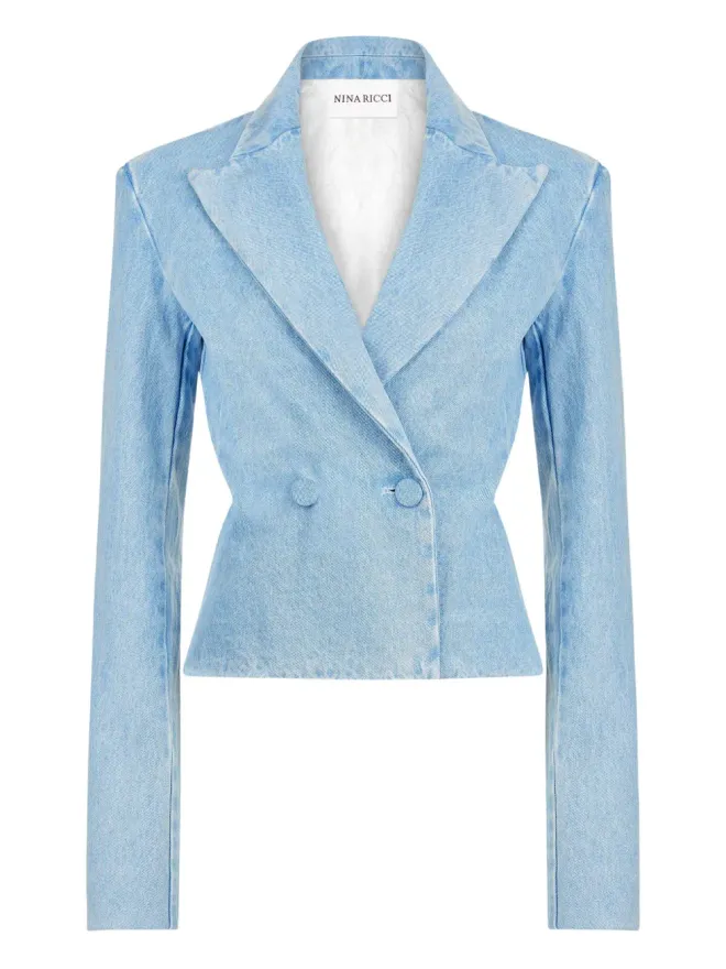 Nina Ricci Nina Ricci カットアウトディテール デニムブレザーの商品画像