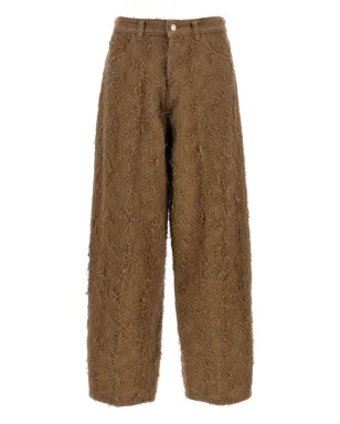 Haikure Becky fur-effect cotton jeans - Brown - サムネイル1