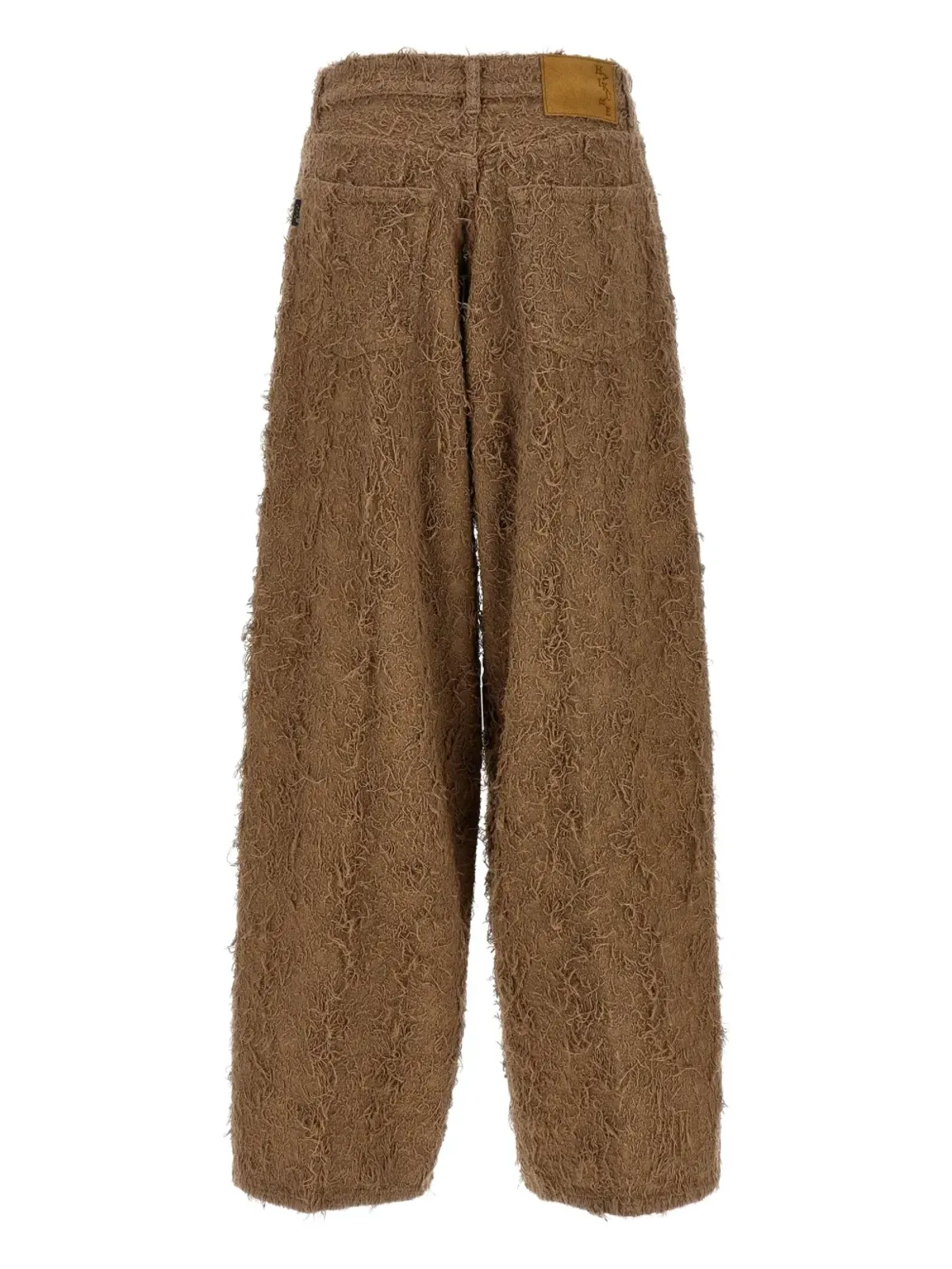 Haikure Becky fur-effect cotton jeans - Brown - 画像2