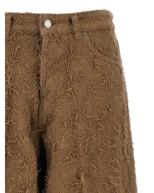 Haikure Becky fur-effect cotton jeans - Brown - サムネイル3