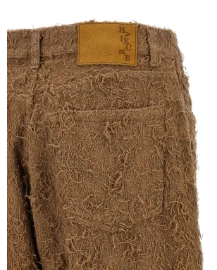 Haikure Becky fur-effect cotton jeans - Brown - サムネイル4
