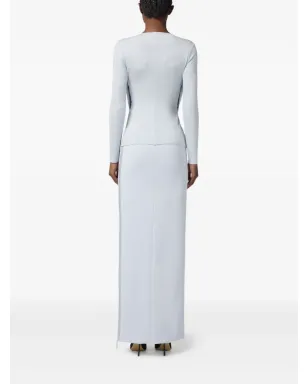Elisabetta Franchi ハイウエストサイドジップマキシスカート - サムネイル3