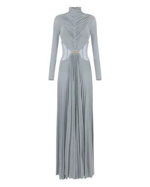 Elisabetta Franchi プリーツ入りハイネックドレス - サムネイル1