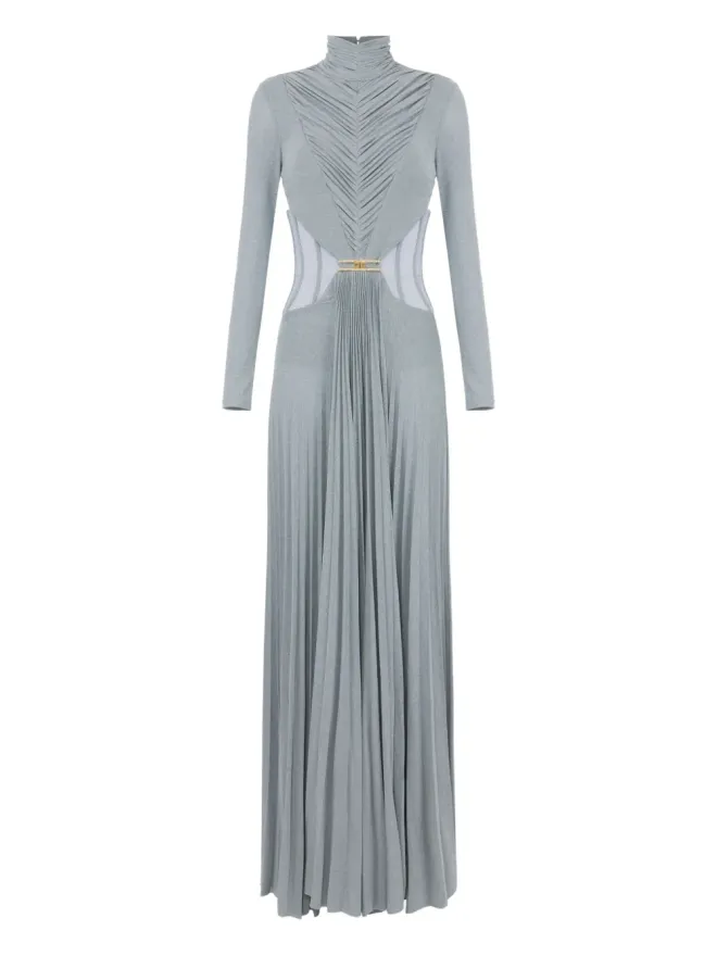 Elisabetta Franchi Elisabetta Franchi プリーツ入りハイネックドレスの商品画像