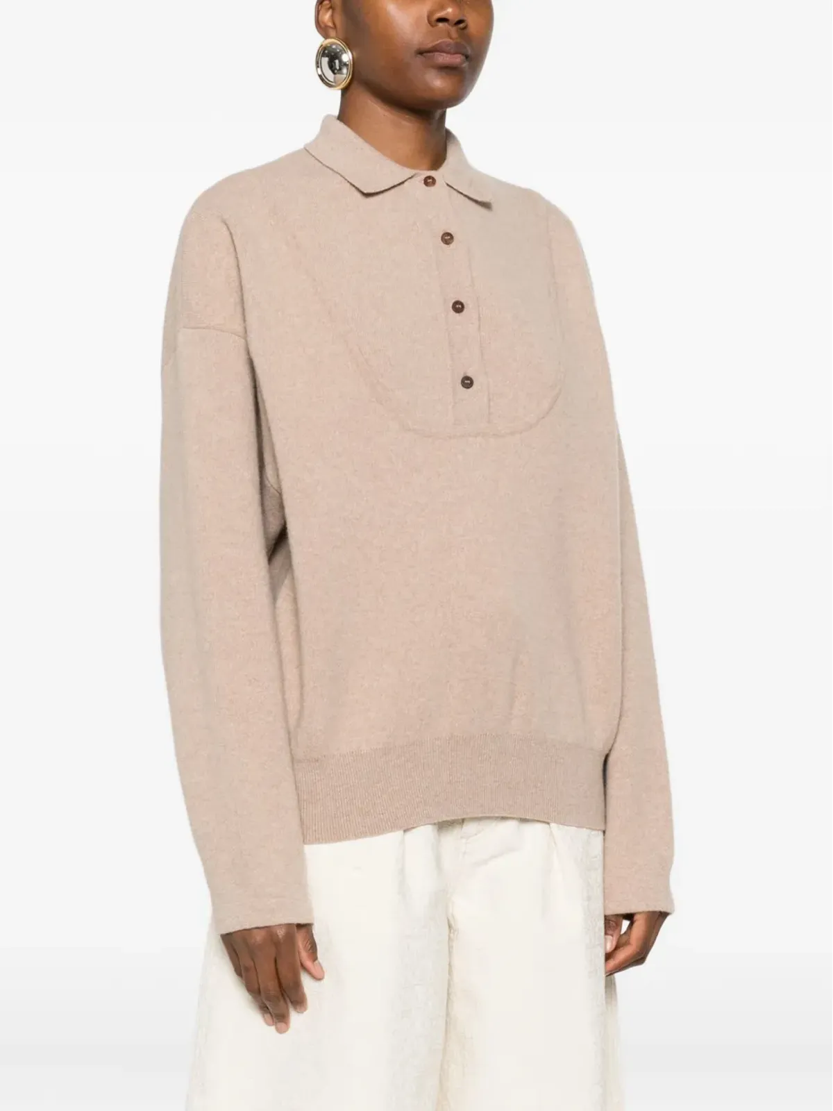 Jacquemus ボタン付きポロネックセーター - 画像3
