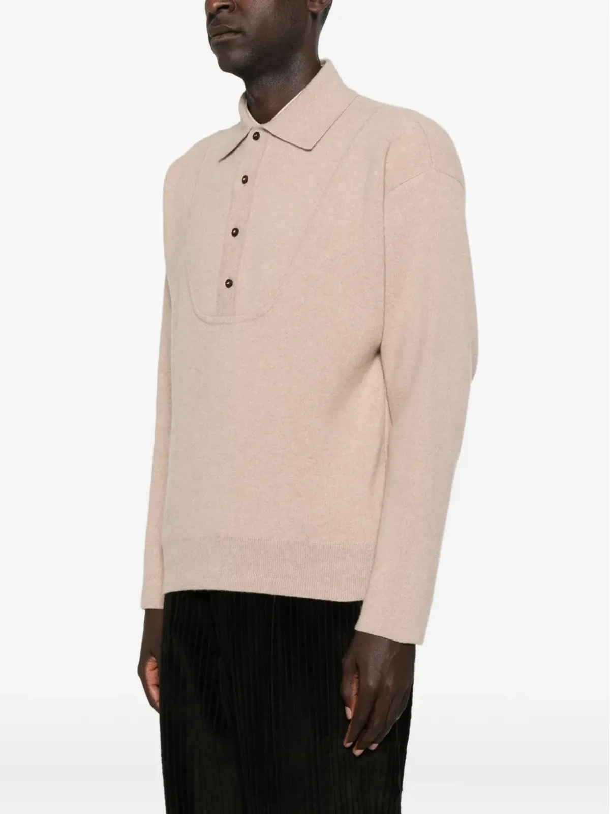 Jacquemus ボタン留め付きポロネックセーター - 画像3