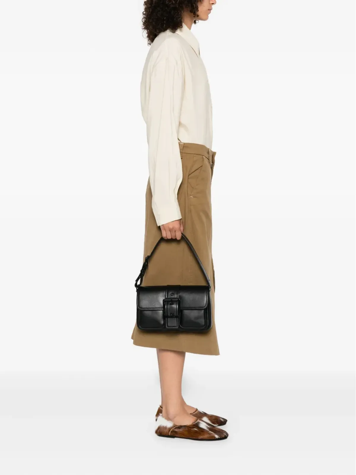 Michael Michael Kors Colby buckle flap shoulder bag - Black - 画像2