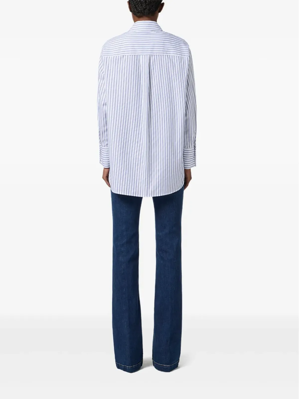 Elisabetta Franchi 綿ストライプポプリンシャツ - 画像3