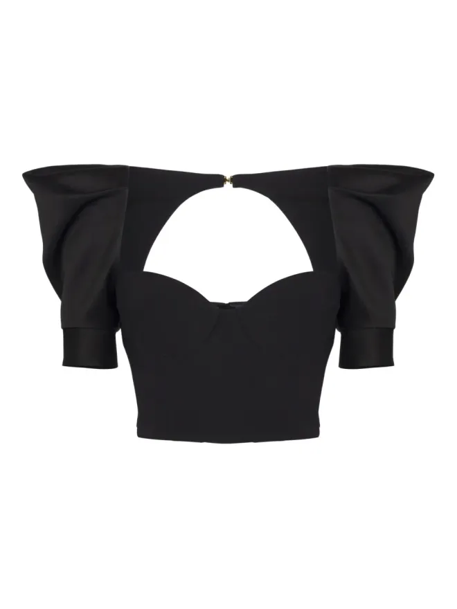 Elisabetta Franchi Elisabetta Franchi パフスリーブコルセットトップの商品画像