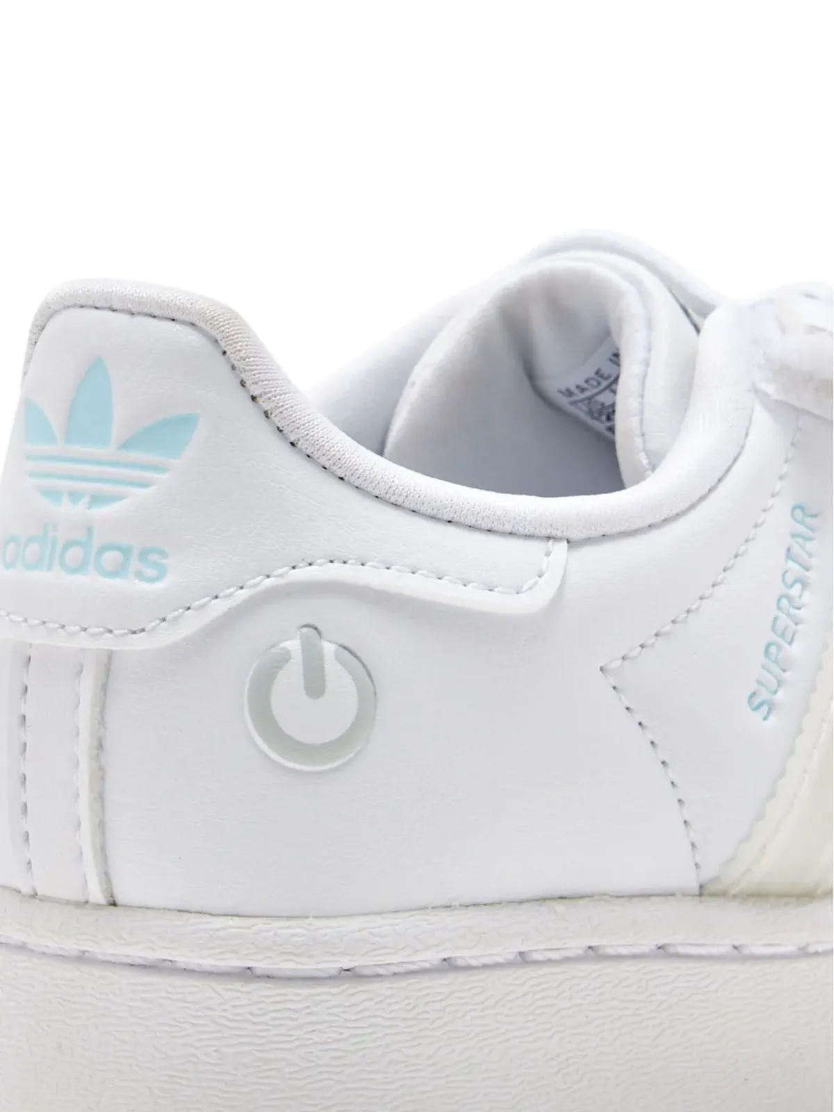 adidas Kids Superstar LED Lights shell-toe power-button sneakers - White - 画像4