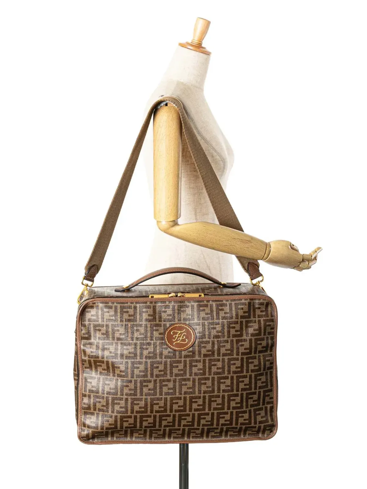 Fendi Pre-Owned 2010-2025 Zucca Coated Canvas Karligraphy travel bag - Brown - 画像2