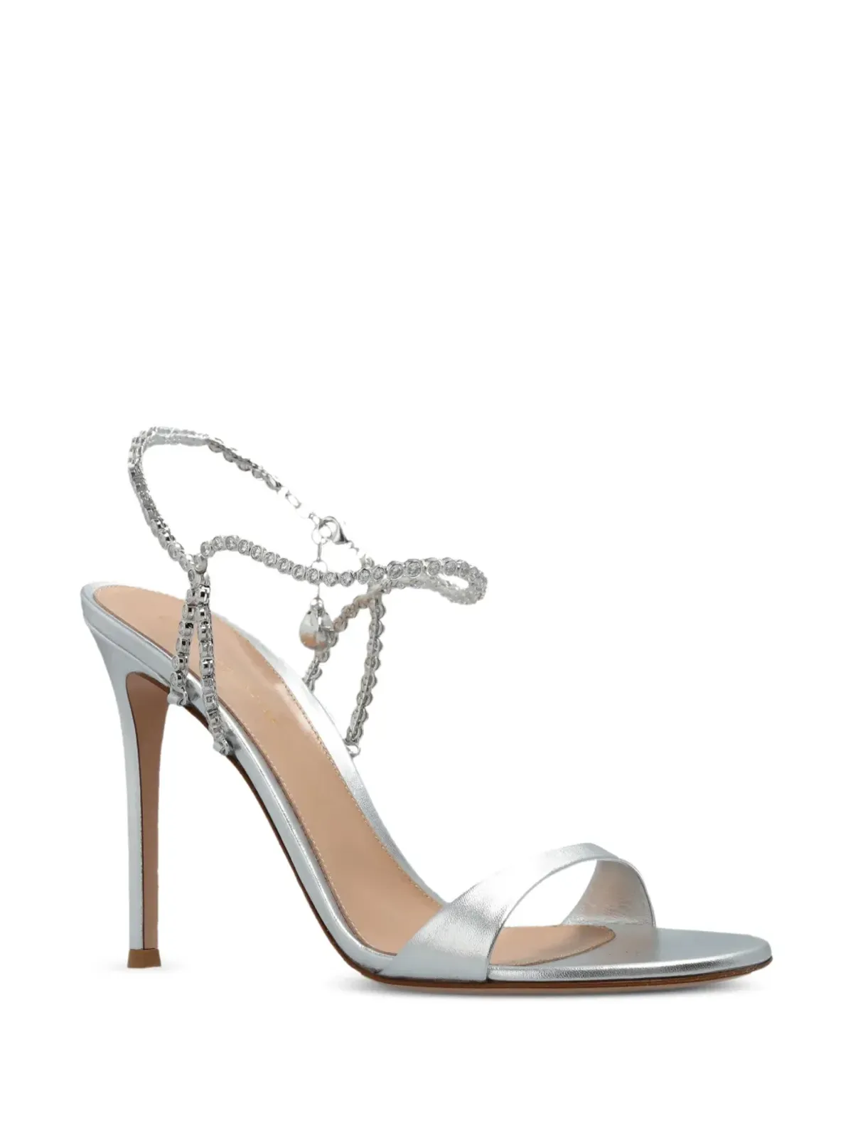 Gianvito Rossi クリスタル装飾ストレットパンプス - グレー - 画像2