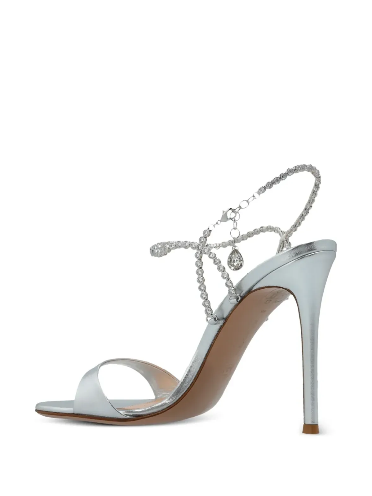Gianvito Rossi クリスタル装飾ストレットパンプス - グレー - 画像3