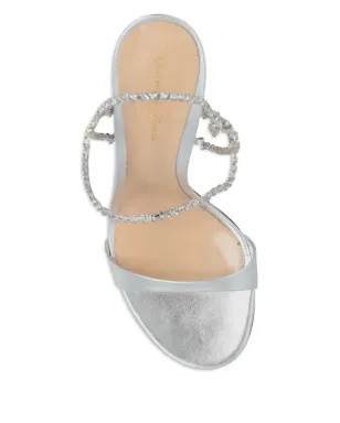 Gianvito Rossi クリスタル装飾ストレットパンプス - グレー - サムネイル4