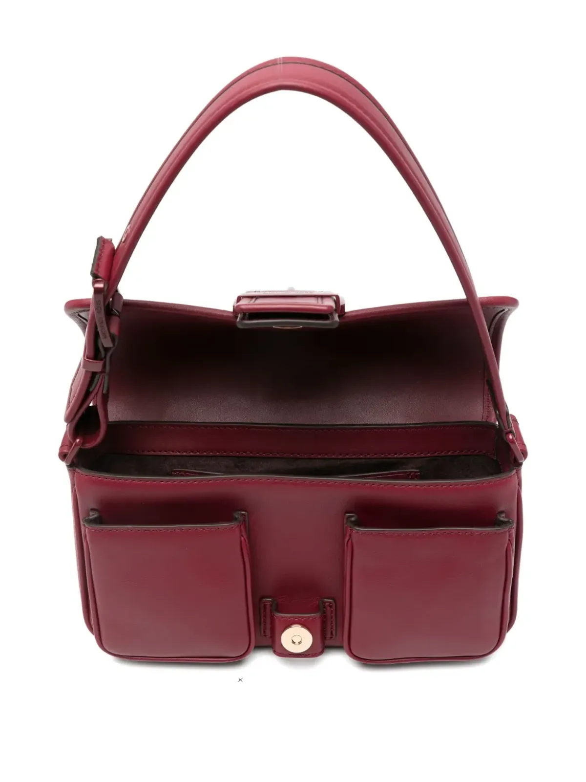Michael Michael Kors Colby バックル式レザーショルダーバッグ（レッド） - 画像5