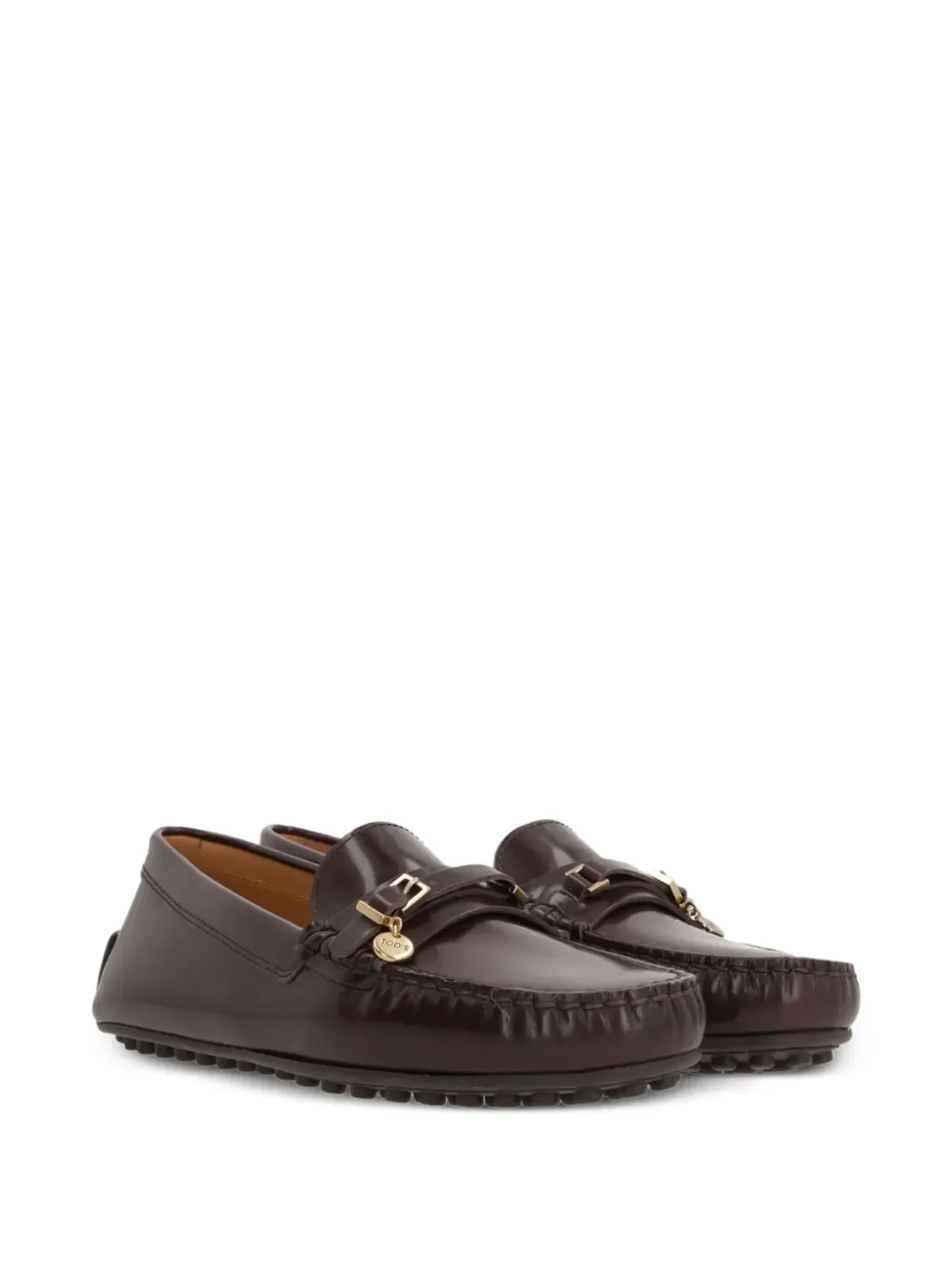 Tod's バックルディテール レザー ローファー - Brown - 画像2