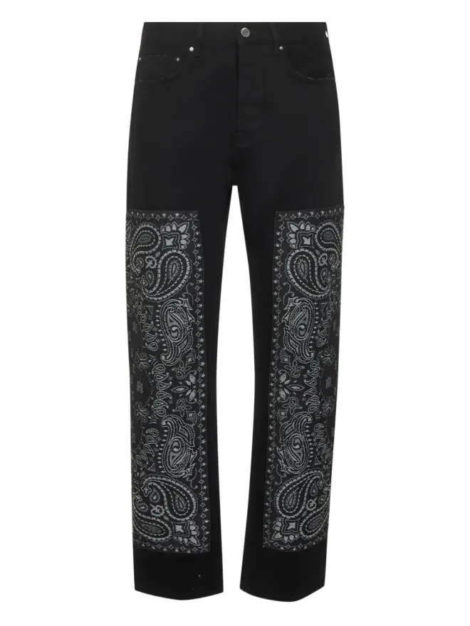 AMIRI AMIRI バンダナパネルジーンズ - ブラックの商品画像