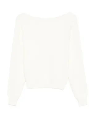 Victoria Beckham ボートネックリブ編みセーター - サムネイル2