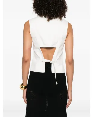 Victoria Beckham ボタン留め ノースリーブ ベスト - サムネイル4
