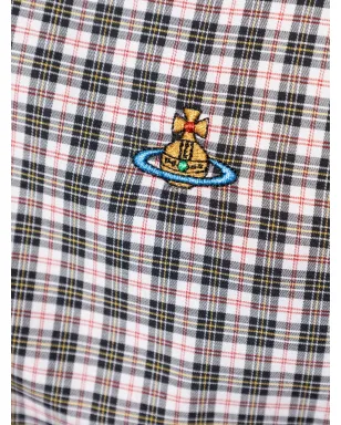 Vivienne Westwood チェック柄刺繍オーブシャツ - White - サムネイル5