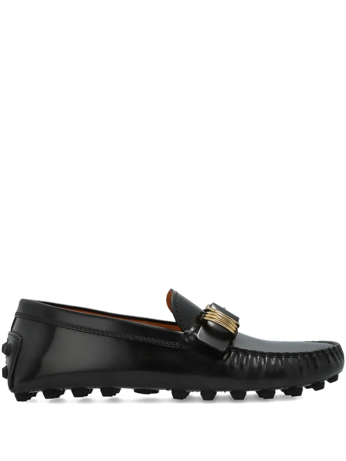 Tod's レザー バックル ローファー ブラック - 画像1