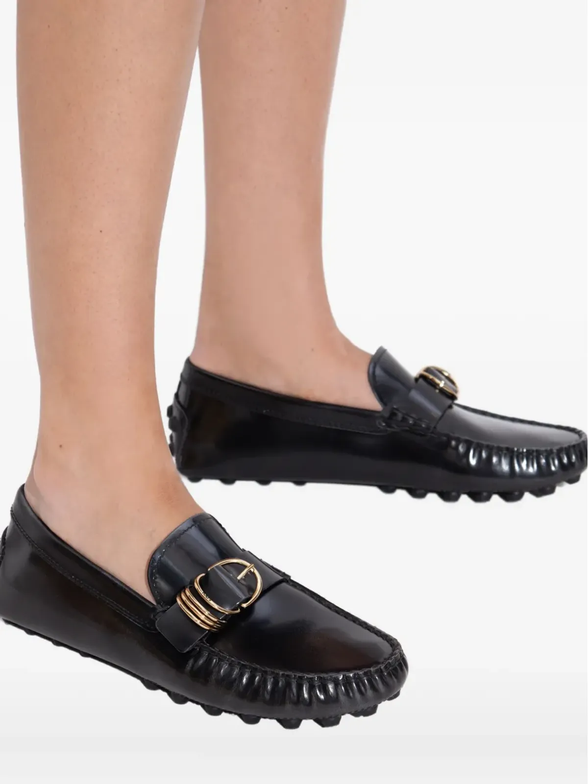 Tod's レザー バックル ローファー ブラック - 画像5