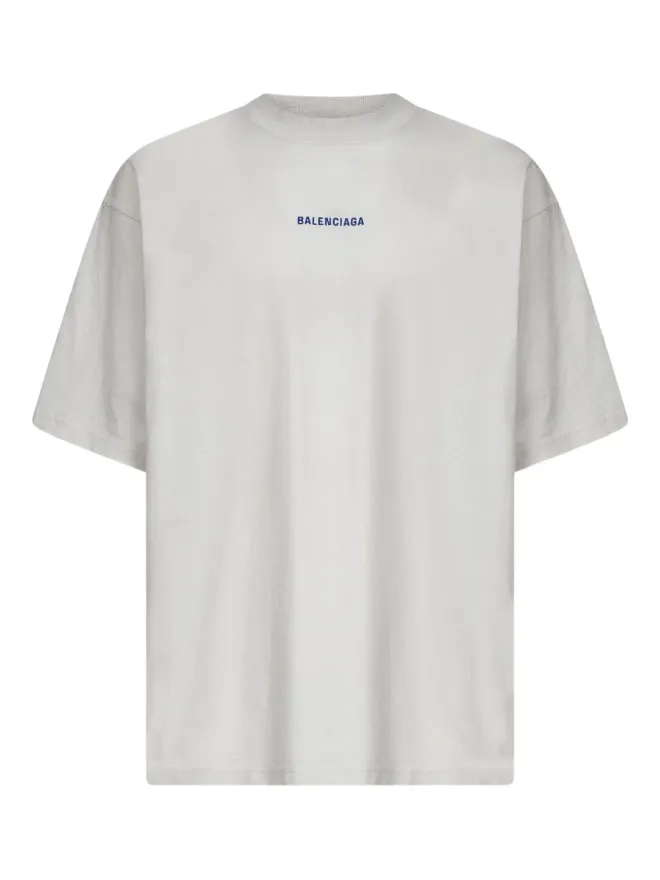 Balenciaga Balenciaga ロゴ入り クルーネック Tシャツ - グレーの商品画像