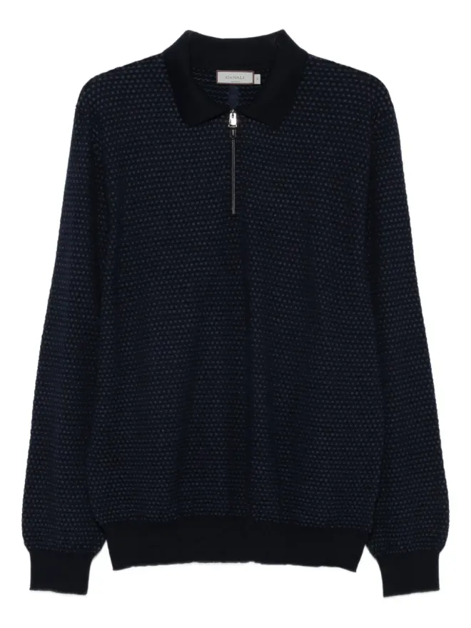 Canali Canali ジップネックポロシャツの商品画像