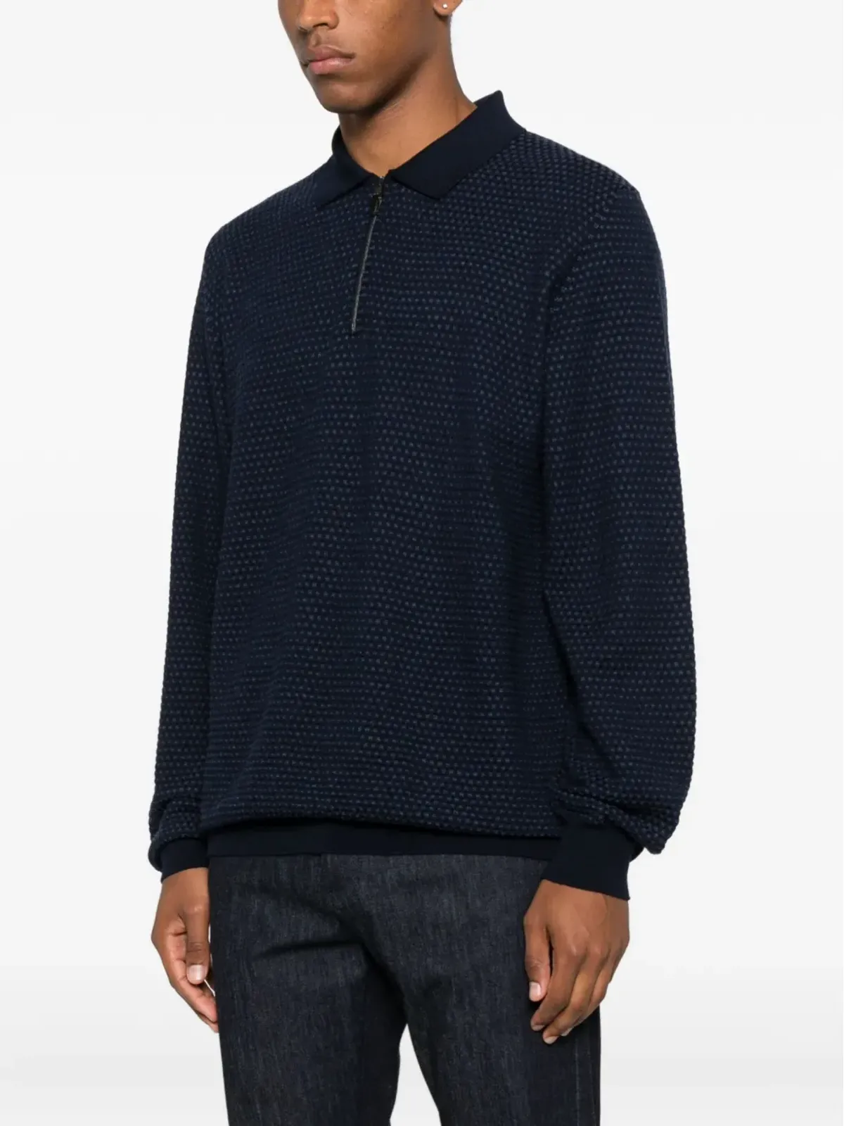 Canali ジップネックポロシャツ - 画像3