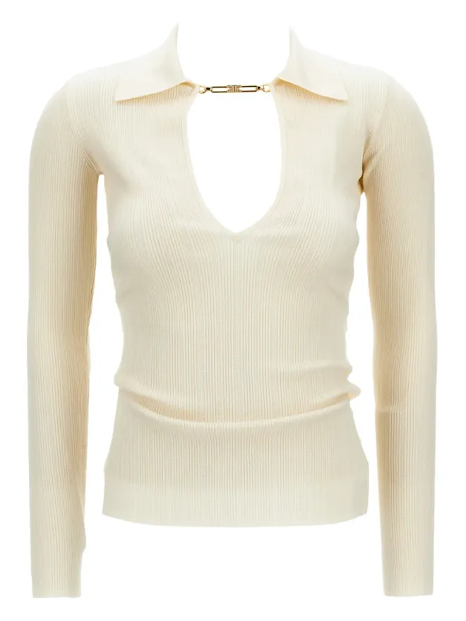 Elisabetta Franchi Elisabetta Franchi チェーンディテールリブ編みセーターの商品画像