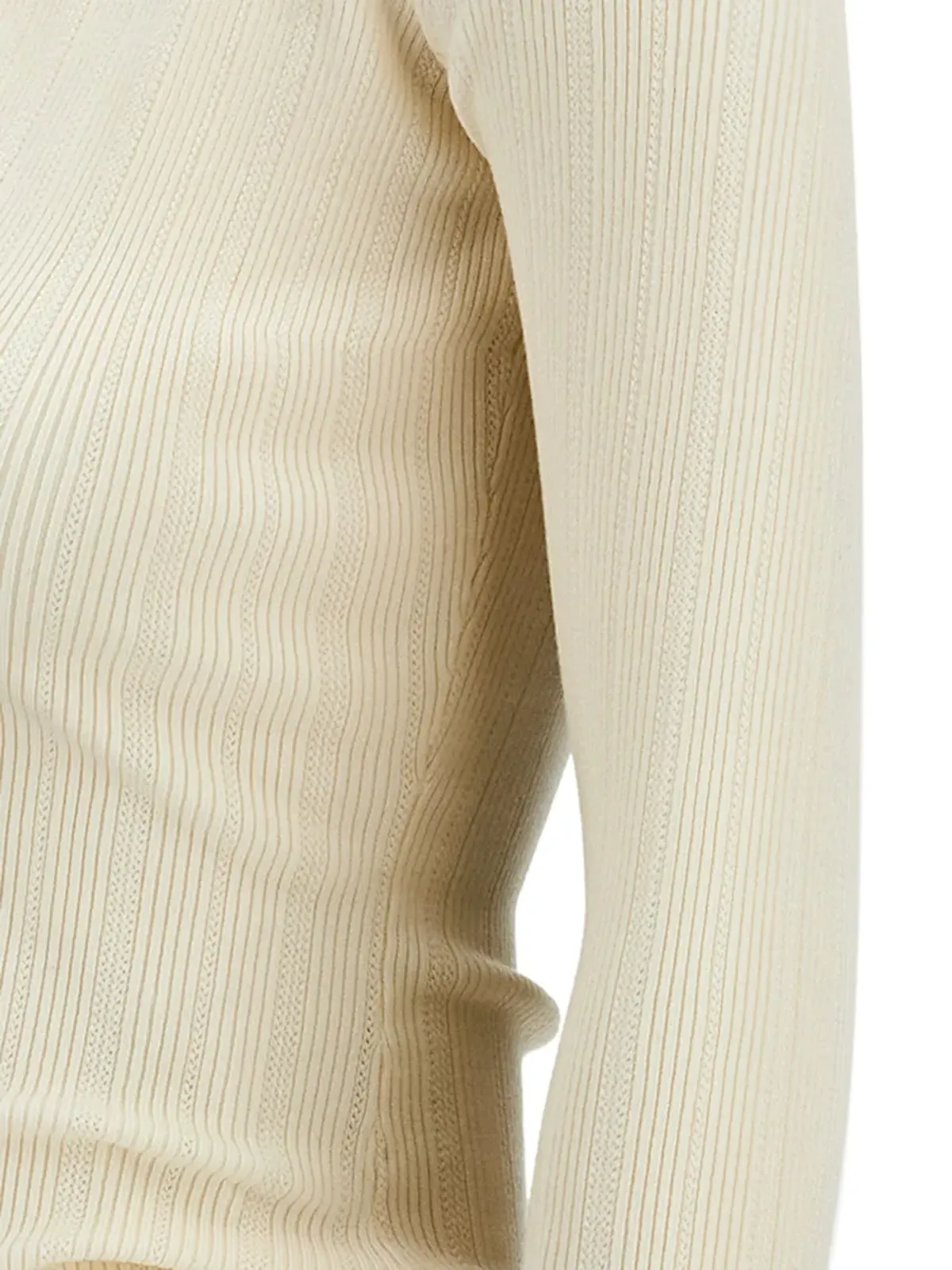 Elisabetta Franchi チェーンディテールリブ編みセーター - 画像3
