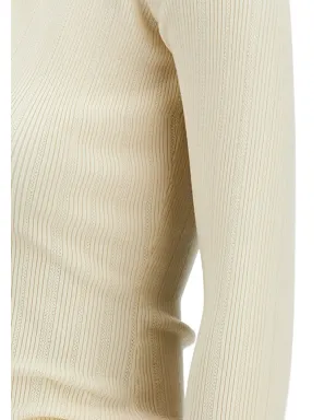 Elisabetta Franchi チェーンディテールリブ編みセーター - サムネイル3