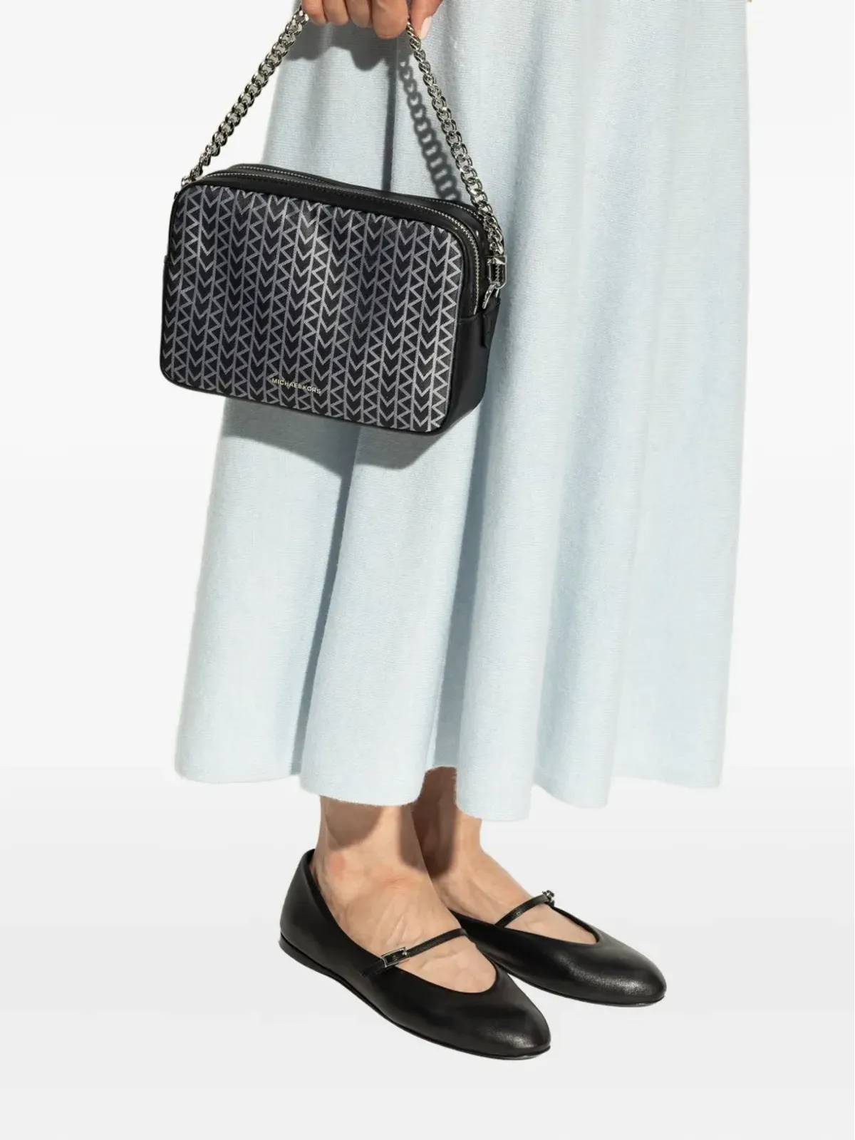 Michael Kors チェブロン柄チェーンクロスボディバッグ - ブラック - 画像2