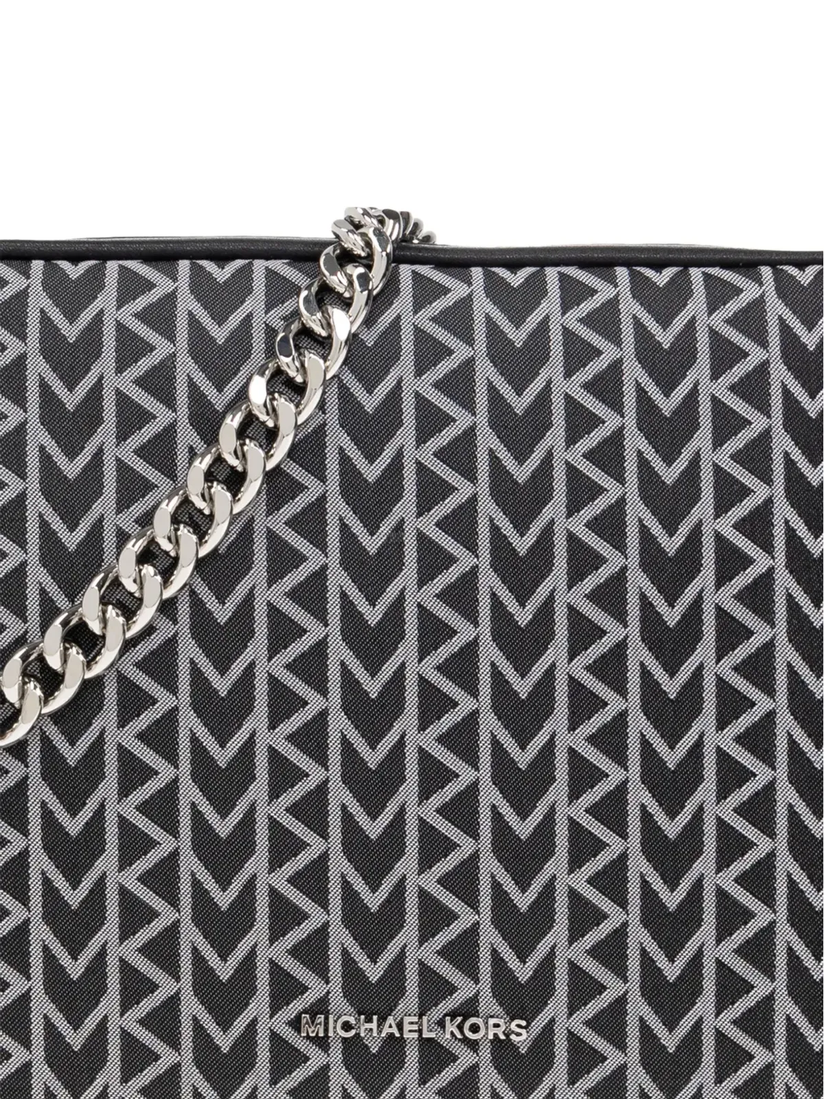 Michael Kors チェブロン柄チェーンクロスボディバッグ - ブラック - 画像4