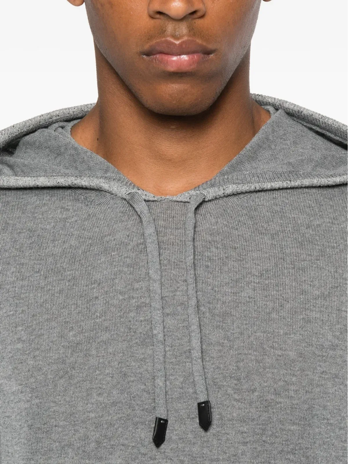 Canali コントラストトリムフーディー - 画像5