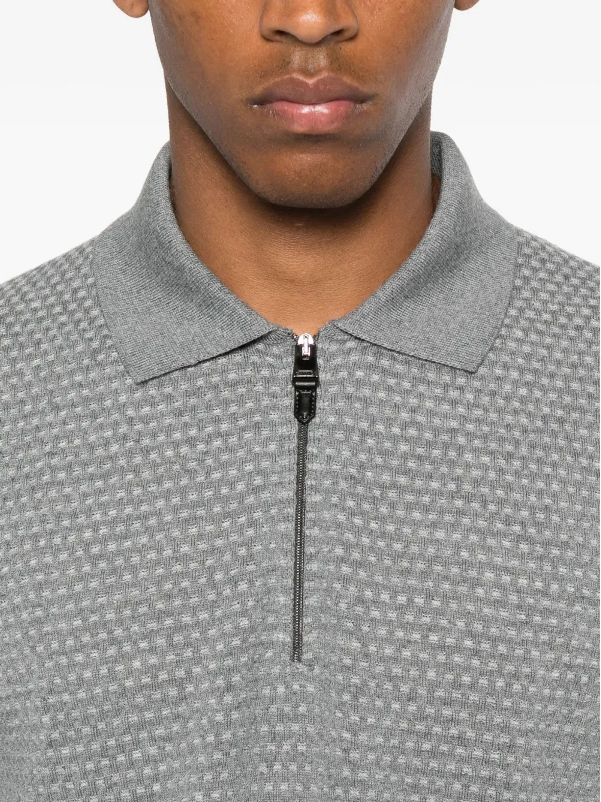 Canali ポロカラー・メリノウール セーター - Grey - 画像5