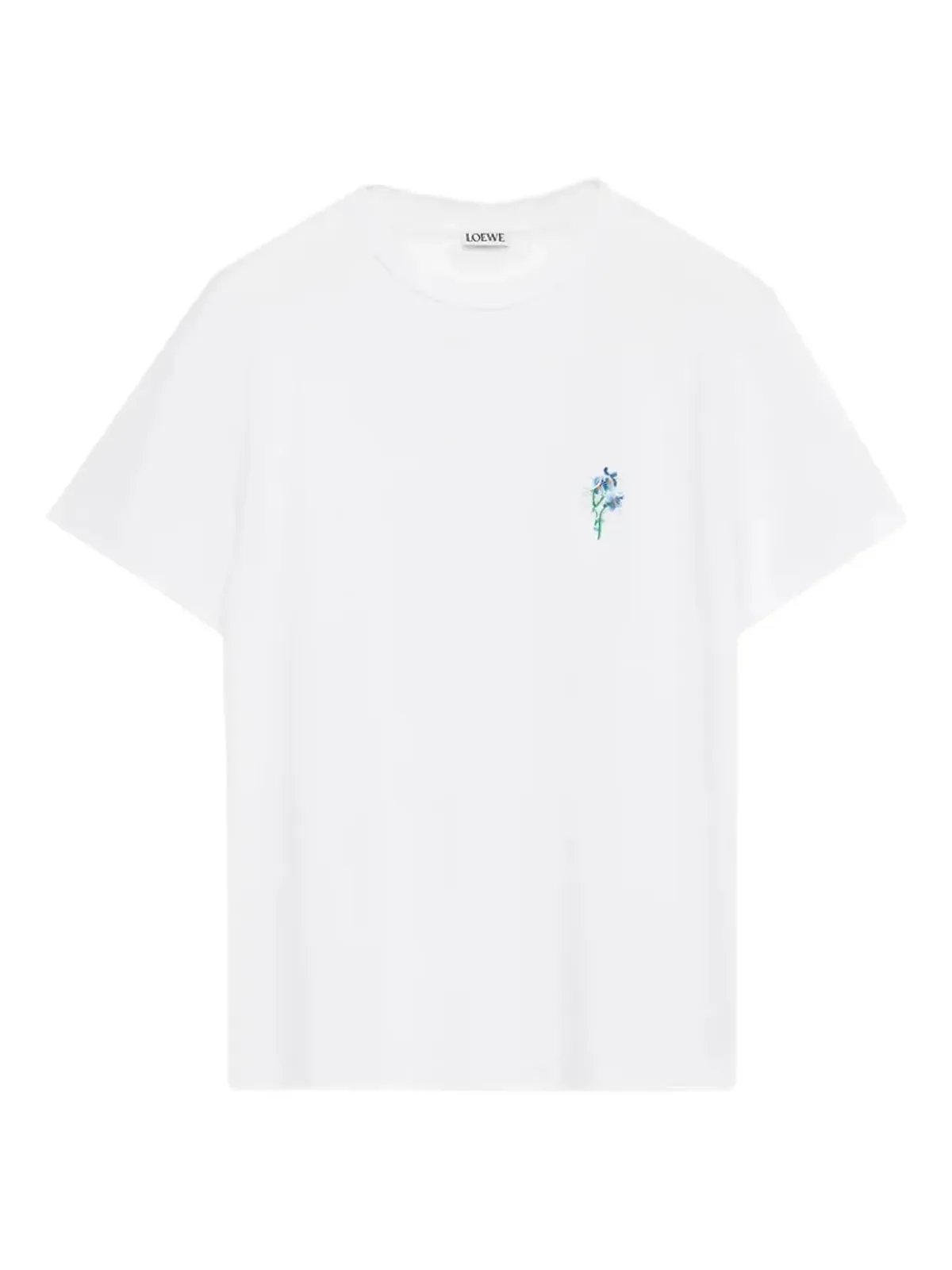 LOEWE flower-embroidered T-shirt - White - 画像1