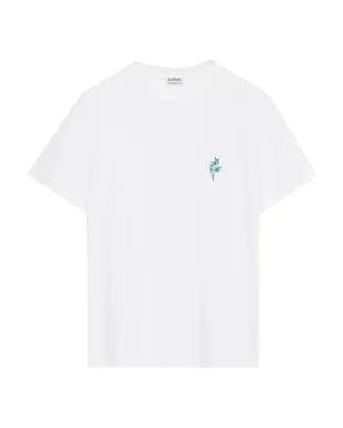LOEWE flower-embroidered T-shirt - White - サムネイル1