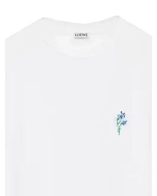 LOEWE flower-embroidered T-shirt - White - サムネイル2