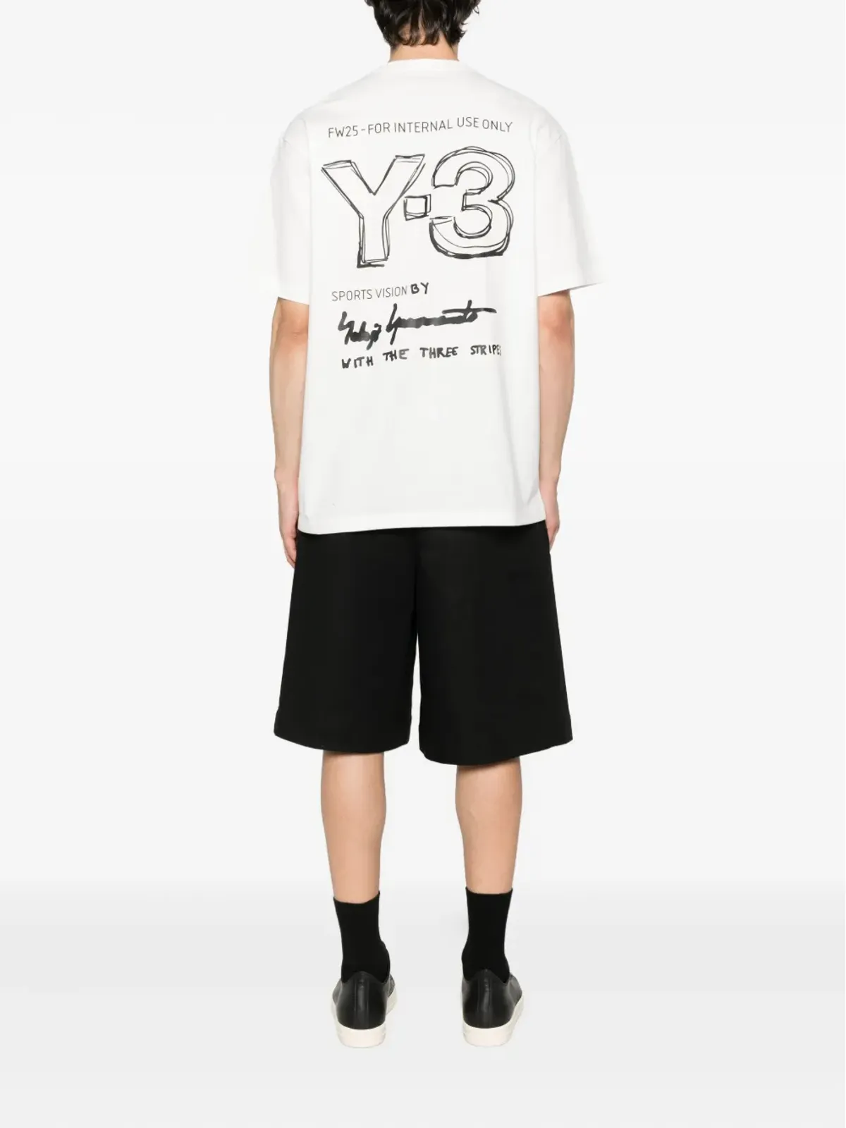 Y-3 グラフィックプリントTシャツ（ホワイト） - 画像2