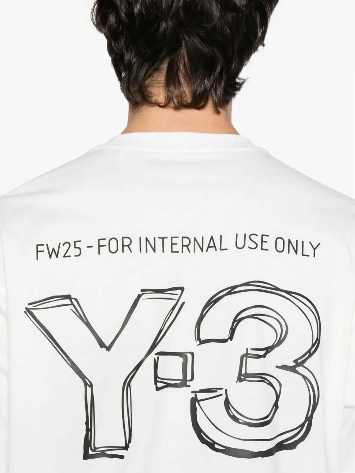 Y-3 グラフィックプリントTシャツ（ホワイト） - 画像4